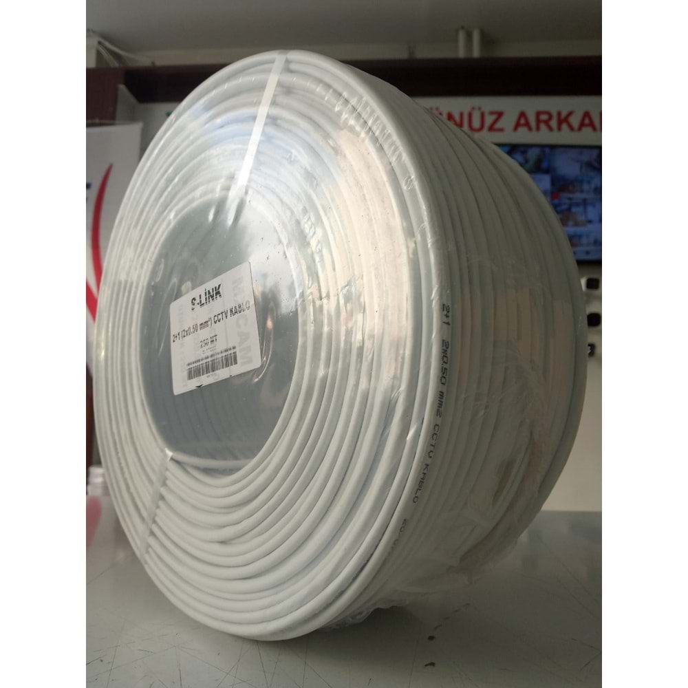 S-LINK SL-250 2+1 2*0,50 250M CCTV KABLO