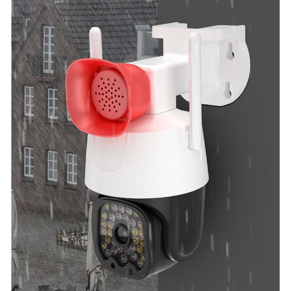 O-KAM-4847 4G 3 MP SİRENLİ Solar PTZ Camera